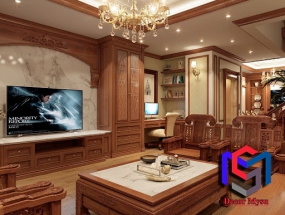 Nội Thất Gỗ Của Phòng Khách Hiện Đại